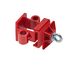  Zubehör Wemas Klemmschelle Typ K0 - rot - zum Öffnen - mit Ösen für Rohre 40x40 mm und Ø42 mm 12451643